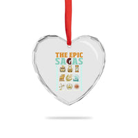 The Epic Sagas Ancient Greek Mythology Graphic Heart Crystal Glass Ornament Odysseus Journey Odyssey History Lover Gift