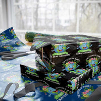 The Future Of Planet Is In My Classroom Wrapping Paper Roll Cute Earth with Floral Earth Day