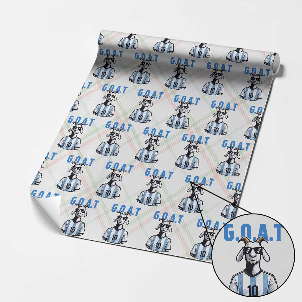 The Goat Of Soccer Number Ten Wrapping Paper Roll Gift For Fans