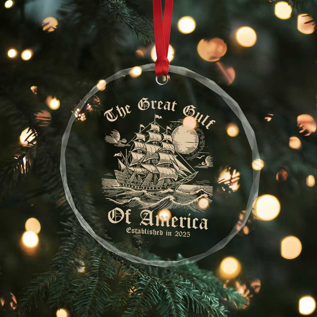 The Great Gulf Of USA Crystal Glass Ornament Established in 2025 - Wonder Print Shop
