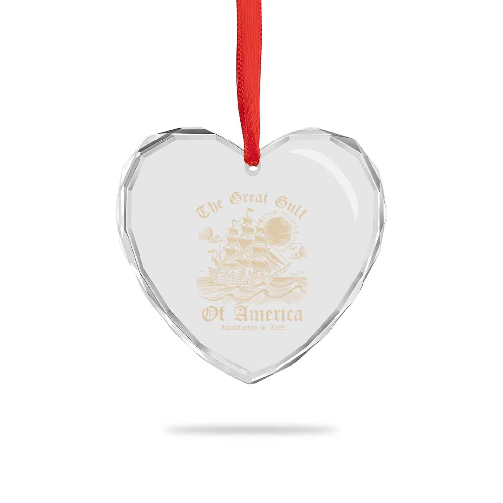The Great Gulf Of USA Heart Crystal Glass Ornament Established in 2025 - Wonder Print Shop