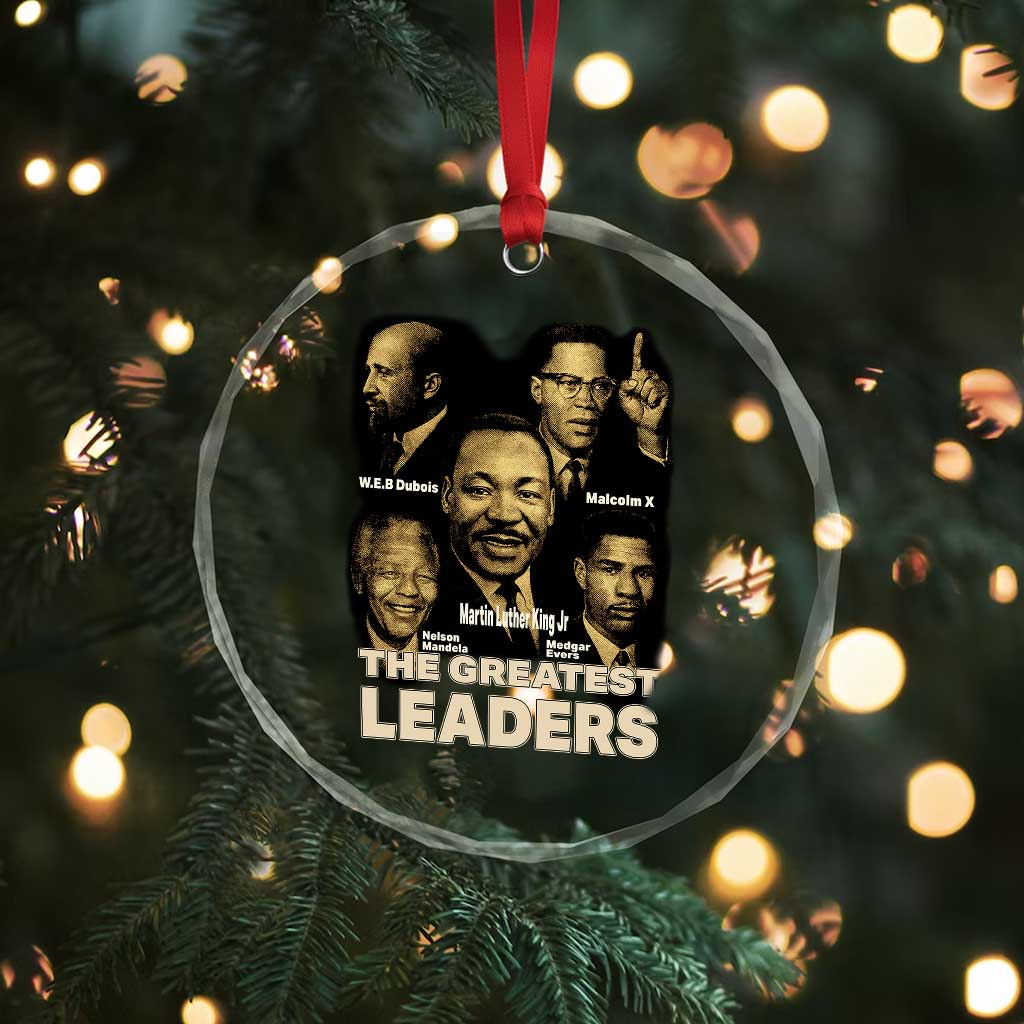 The Greatest Black Leaders Tribute Crystal Glass Ornament Civil Rights Icons Legacy - Wonder Print Shop