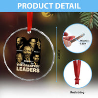 The Greatest Black Leaders Tribute Crystal Glass Ornament Civil Rights Icons Legacy - Wonder Print Shop