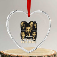 The Greatest Black Leaders Tribute Heart Crystal Glass Ornament Civil Rights Icons Legacy - Wonder Print Shop