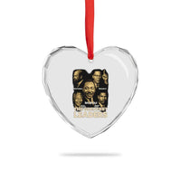 The Greatest Black Leaders Tribute Heart Crystal Glass Ornament Civil Rights Icons Legacy - Wonder Print Shop