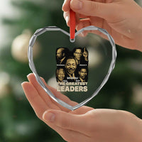 The Greatest Black Leaders Tribute Heart Crystal Glass Ornament Civil Rights Icons Legacy - Wonder Print Shop