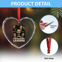 The Greatest Black Leaders Tribute Heart Crystal Glass Ornament Civil Rights Icons Legacy - Wonder Print Shop