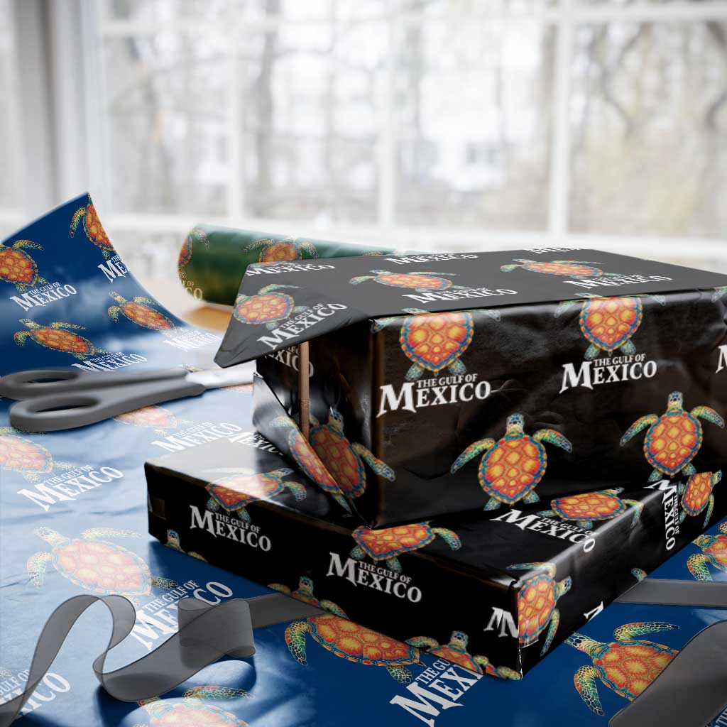 The Gulf Of Mexico Wrapping Paper Roll Sea Turtle Graphic Forever Never Forget