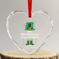 The Hairdresser Leprechaun Matching Group Heart Crystal Glass Ornament Festive St Patricks Day Squad Hairdressers - Wonder Print Shop