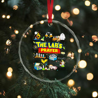 The Lab’s Prayer Funny Lab Week 2026 Crystal Glass Ornament Medical Laboratory Scientist Humor Gift for Lab Techs