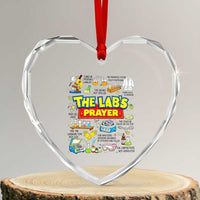 The Lab’s Prayer Funny Lab Week 2026 Heart Crystal Glass Ornament Medical Laboratory Scientist Humor Gift for Lab Techs