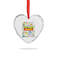 The Lab’s Prayer Funny Lab Week 2026 Heart Crystal Glass Ornament Medical Laboratory Scientist Humor Gift for Lab Techs