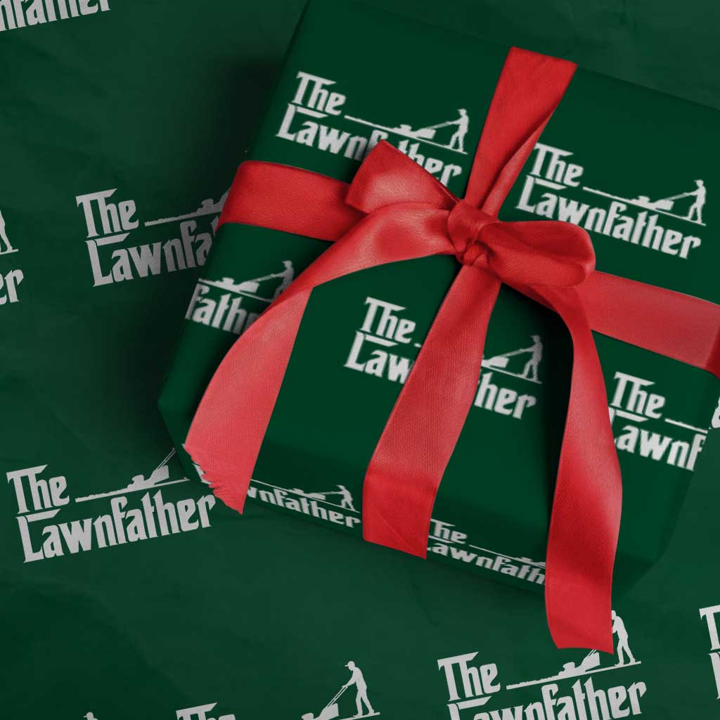 The Lawnfather Wrapping Paper Roll Lawn Mowing Dad Gardening Fathers Day