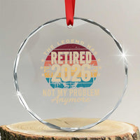 The Legend Has Retired 2026 Crystal Glass Ornament Retro Funny Retirement