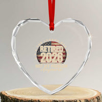 The Legend Has Retired 2026 Heart Crystal Glass Ornament Funny Retirement USA Flag