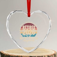 The Legend Has Retired 2026 Heart Crystal Glass Ornament Retro Funny Retirement
