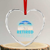 The Legend Has Retired 2026 Heart Crystal Glass Ornament Vintage Tropical Beach Sunset Graphic Ocean Vibes