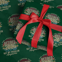 The Legend Has Retired 2026 Wrapping Paper Roll Retro Funny Retirement
