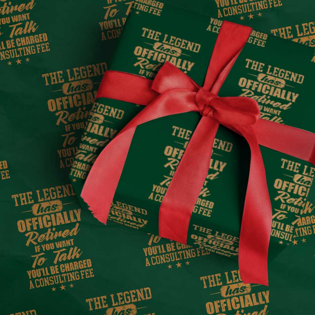 The Legend Has Retired Wrapping Paper Roll Funny Retirement Party Gag Gift