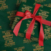 The Legend Has Retired Wrapping Paper Roll Funny Retirement Party Gag Gift