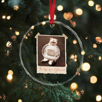 The Life Of A Showcat Crystal Glass Ornament Funny Vintage Photo Cat Era TS10
