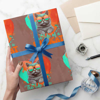 The Life Of A Showcat Wrapping Paper Roll Funny Cat Showgirl Era Heart Shape - Wonder Print Shop