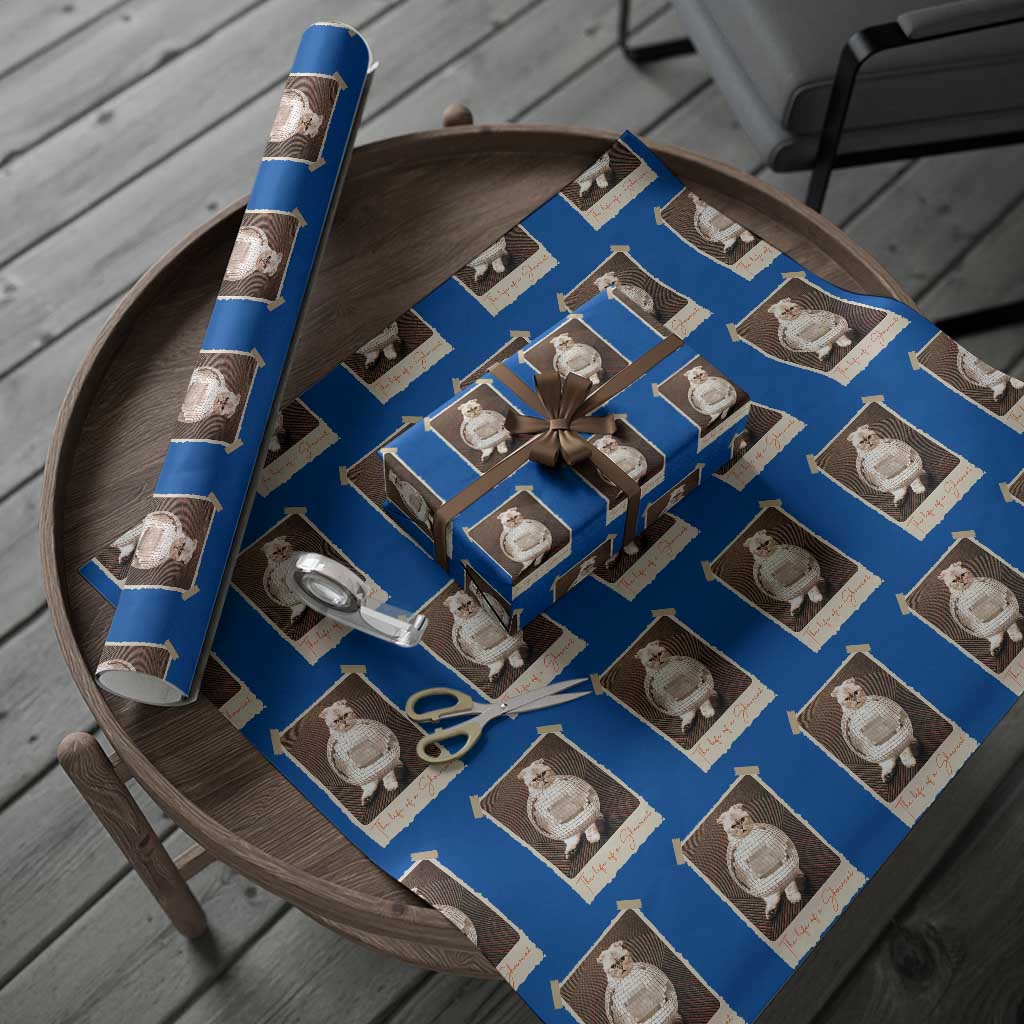 The Life Of A Showcat Wrapping Paper Roll Funny Vintage Photo Cat Era - Wonder Print Shop