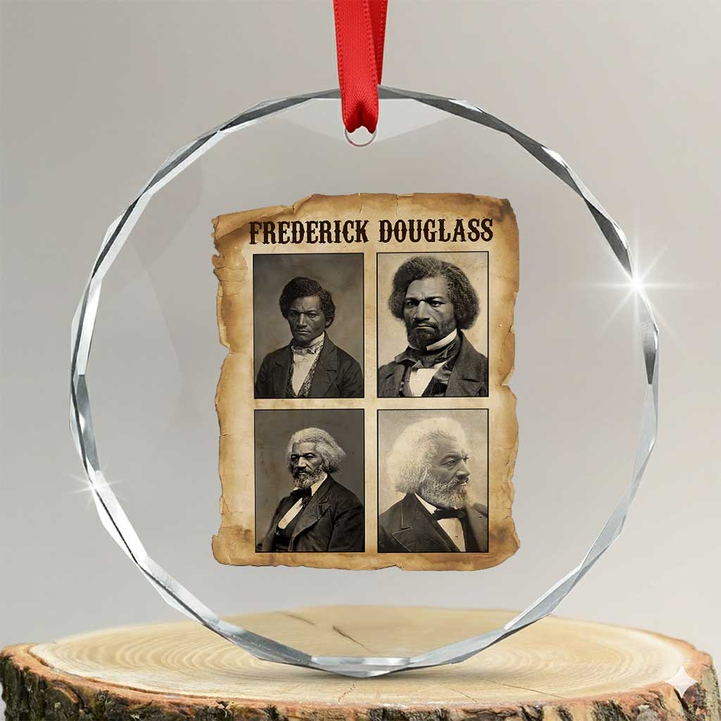 The Life Of Frederick Douglass Crystal Glass Ornament Historical Black History - Wonder Print Shop