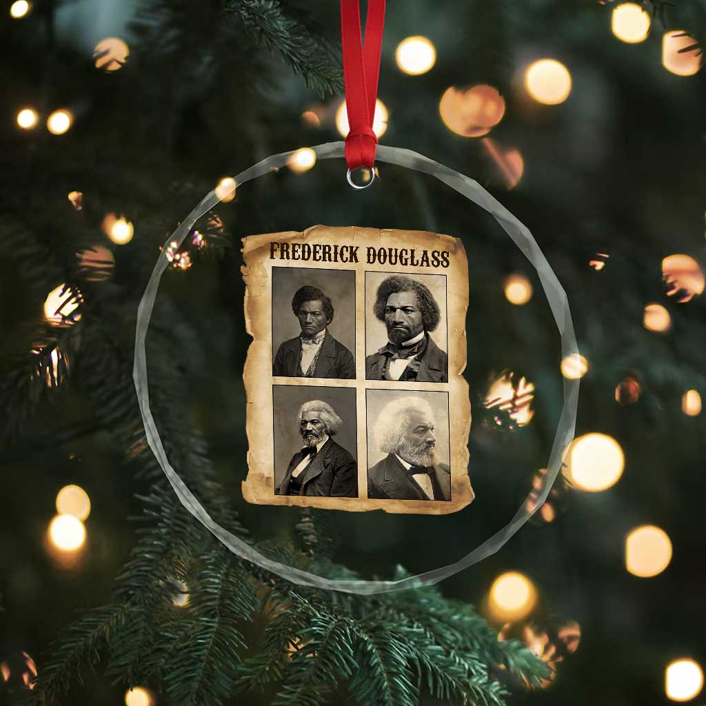 The Life Of Frederick Douglass Crystal Glass Ornament Historical Black History - Wonder Print Shop