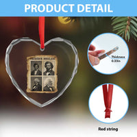 The Life Of Frederick Douglass Heart Crystal Glass Ornament Historical Black History - Wonder Print Shop