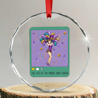 The Life Of The Mardi Gras Queen Crystal Glass Ornament