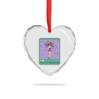 The Life Of The Mardi Gras Queen Heart Crystal Glass Ornament