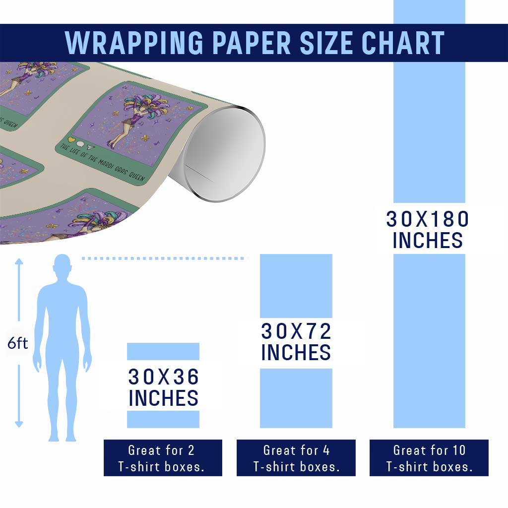 The Life Of The Mardi Gras Queen Wrapping Paper Roll