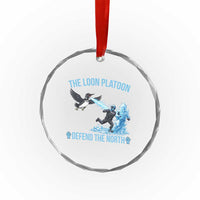The Loon Platoon Defend The North Crystal Glass Ornament Minnesota Rebel Loon Resist