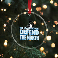 The Loon Platoon Defend The North Crystal Glass Ornament MN State Bird Loon Resistance
