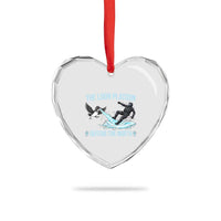 The Loon Platoon Defend The North Heart Crystal Glass Ornament Minnesota State Bird Rebel