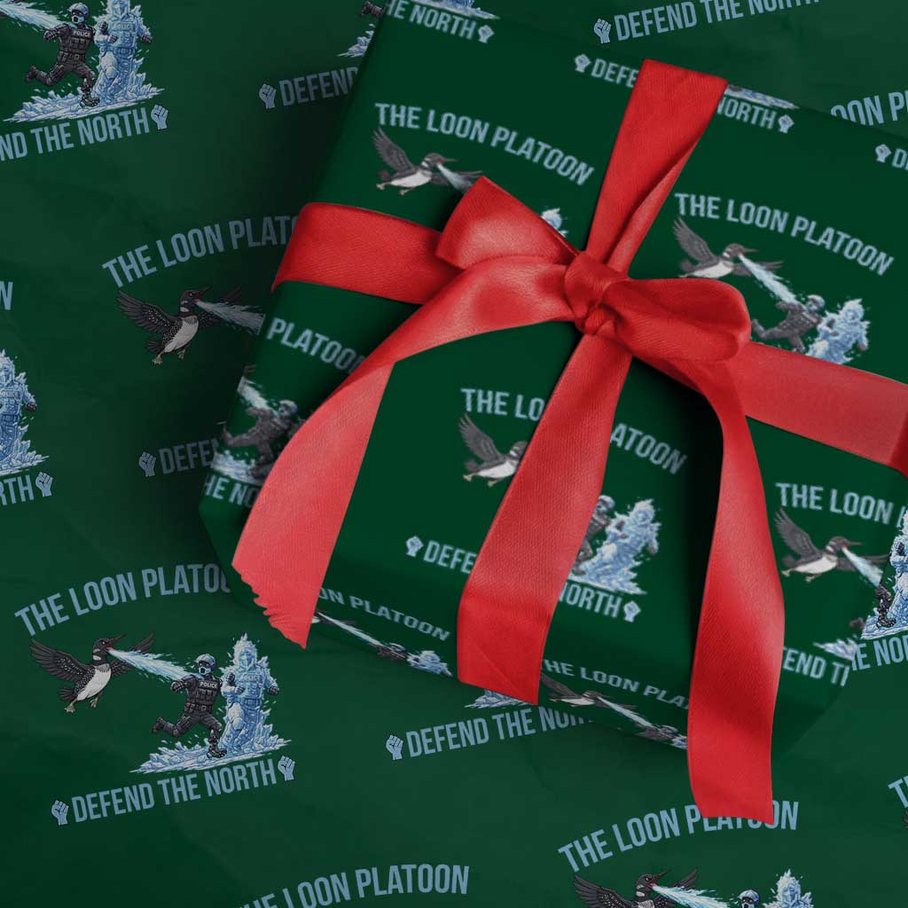 The Loon Platoon Defend The North Wrapping Paper Roll Minnesota Rebel Loon Resist