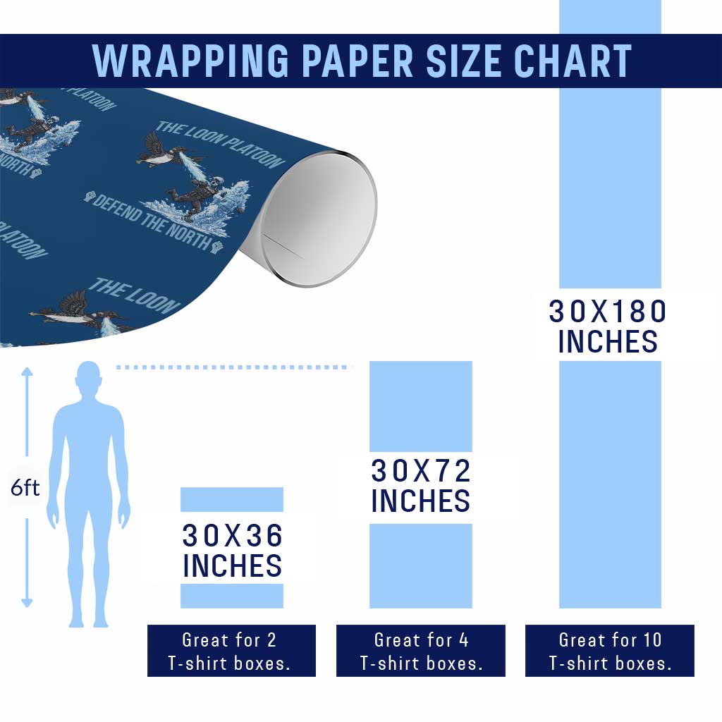 The Loon Platoon Defend The North Wrapping Paper Roll Minnesota Rebel Loon Resist
