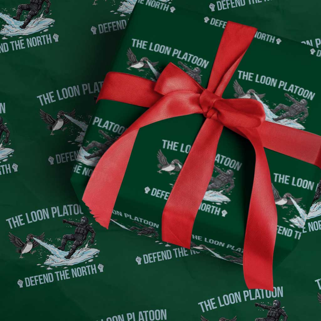 The Loon Platoon Defend The North Wrapping Paper Roll Minnesota State Bird Rebel