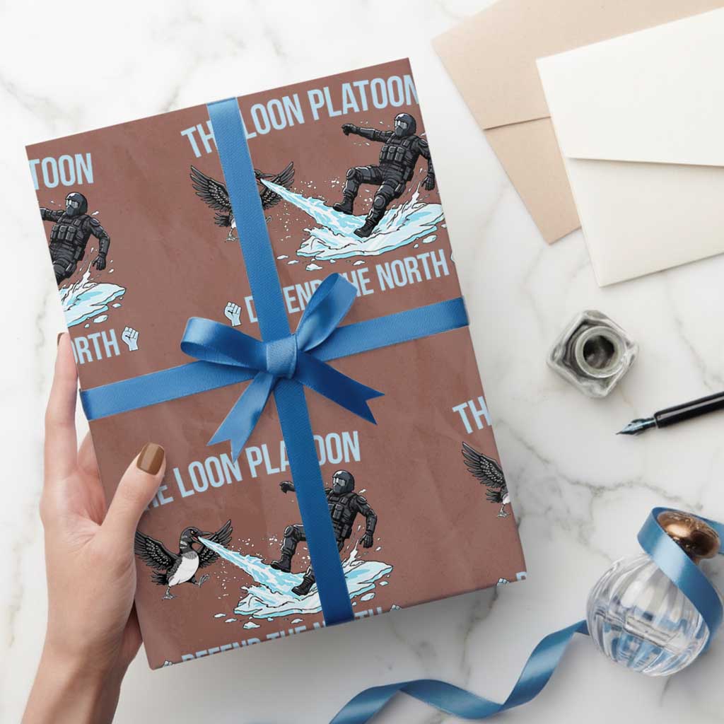 The Loon Platoon Defend The North Wrapping Paper Roll Minnesota State Bird Rebel