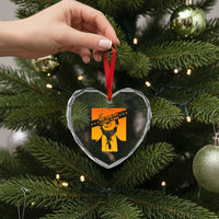 The Lying King Political Satire Heart Crystal Glass Ornament Funny Bold Sarcastic Statement Gift