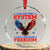 The Metric System Can't Measure Freedom Crystal Glass Ornament Funny Patriotic Eagle 4th of July USA Flag - Wonder Print Shop