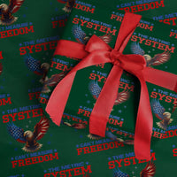 The Metric System Can't Measure Freedom Wrapping Paper Roll Funny Patriotic Eagle 4th of July USA Flag - Wonder Print Shop