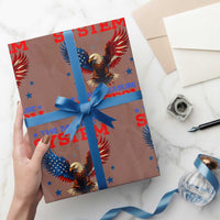 The Metric System Can't Measure Freedom Wrapping Paper Roll Funny Patriotic Eagle 4th of July USA Flag - Wonder Print Shop