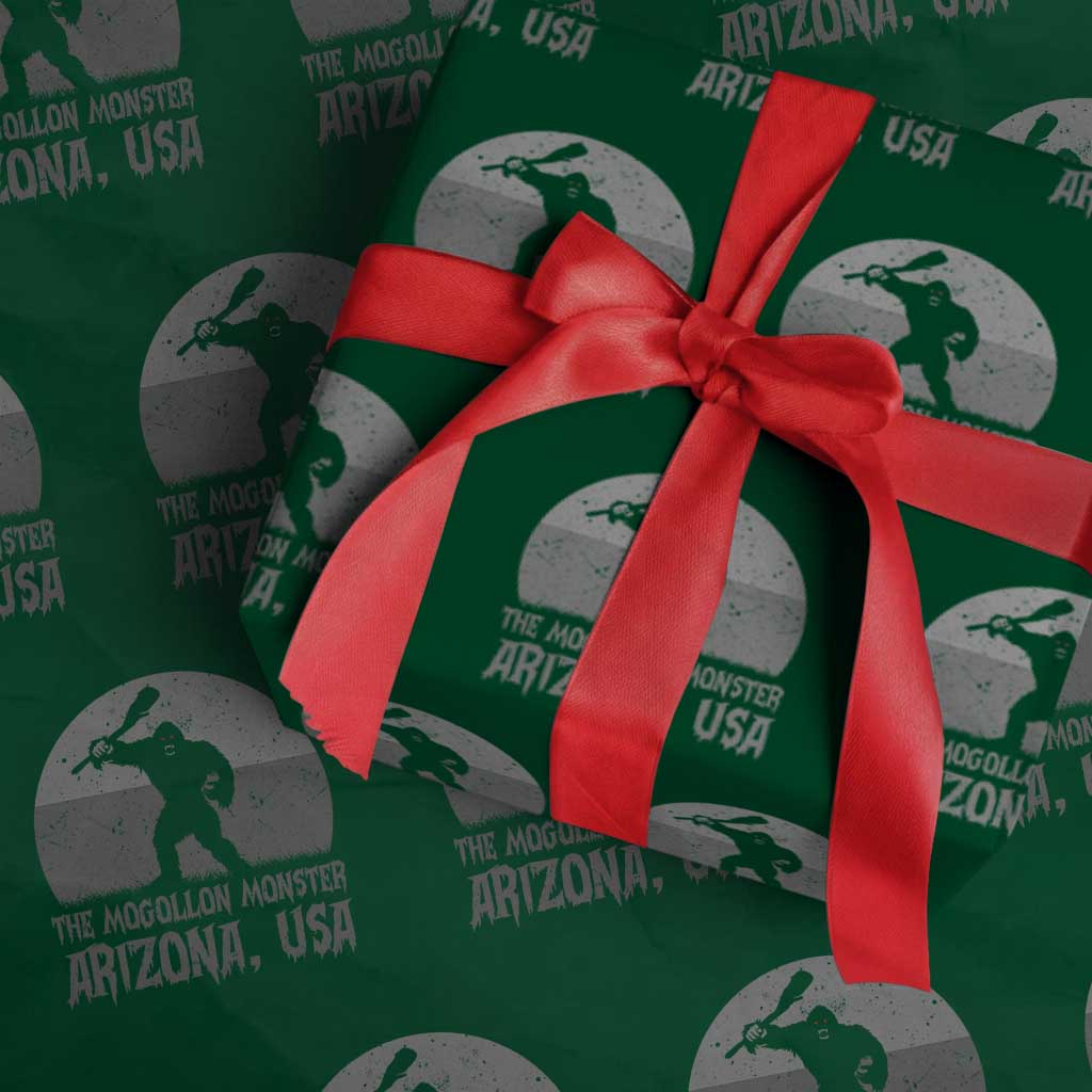 The Mogollon Monster Arizona Bigfoot Wrapping Paper Roll Vintage Cryptid Folklore