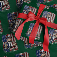 The Nations Leader US 250th Anniversary Wrapping Paper Roll Funny 4th of July 1776 2026