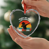 The Next Two Years Are Literally 6 7 Heart Crystal Glass Ornament Funny 2026 2027 Meme Dabbing Boy Retro - Wonder Print Shop