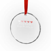 The Only Thing More Powerful Than Hate Is Love Crystal Glass Ornament Red Hearts Elegant Bunny Inspirational Quote