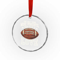 The Only Thing More Powerful Than Hate Is Love Football Patriotic Crystal Glass Ornament Together We Are America Unity Bunny Inspirational Quote
