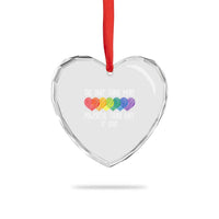 The Only Thing More Powerful Than Hate Is Love Heart Crystal Glass Ornament Rainbow Hearts Pride Unity Bunny Inspirational Quote